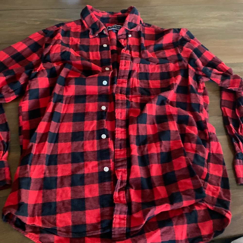 Club Room black and red flannel